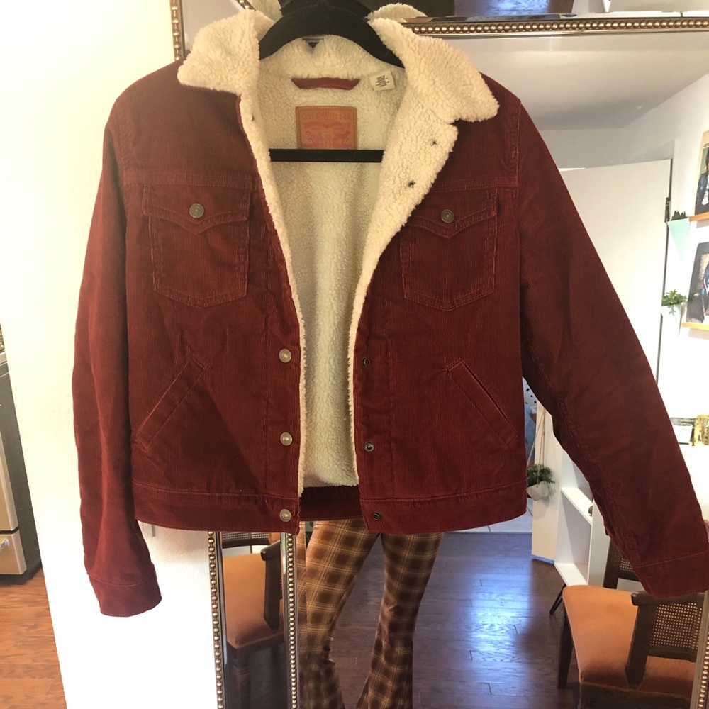 Levi’s corduroy Sherpa-lined trucker jacket